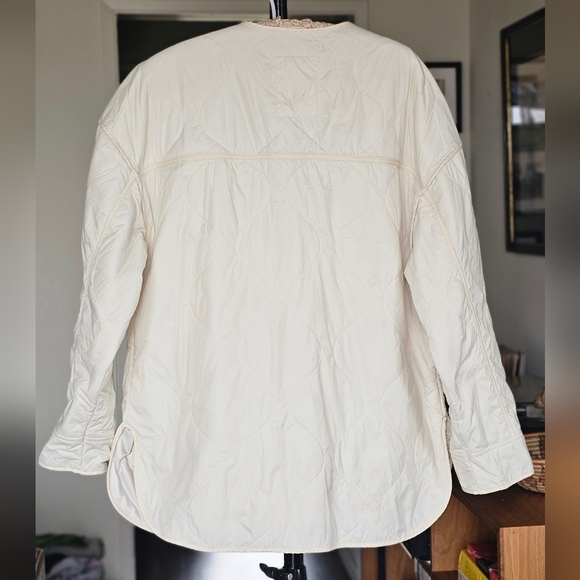 Abercrombie & Fitch Cream Quilted Liner Jacket - Picture 6 of 8
